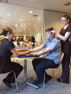 Beauty students at John Lewis