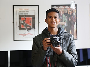 Elijah with his camera