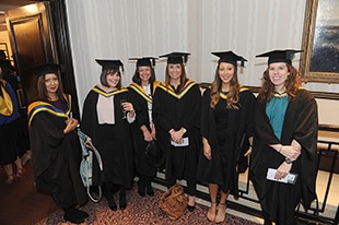 students at graduation