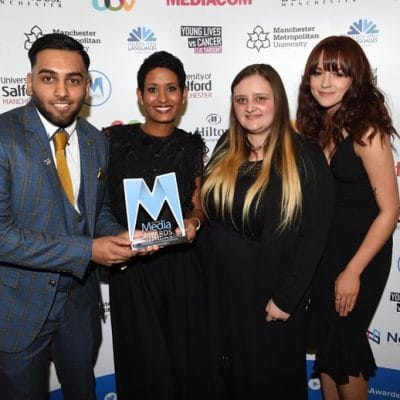 Kaiser presenting at the awards.