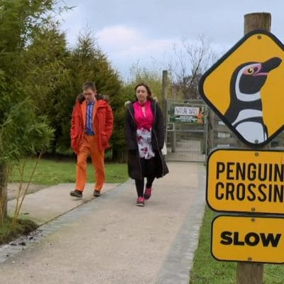 Alex and Rebecca walk in the Wildlife Park