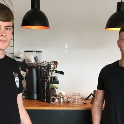 Two males stood in New Era Coffee Ltd