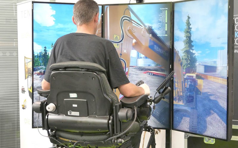 A simulator in use by a student on campus at Solihull College