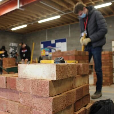 bricks in the workshop