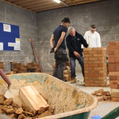 Wheelbarrow in new workshop