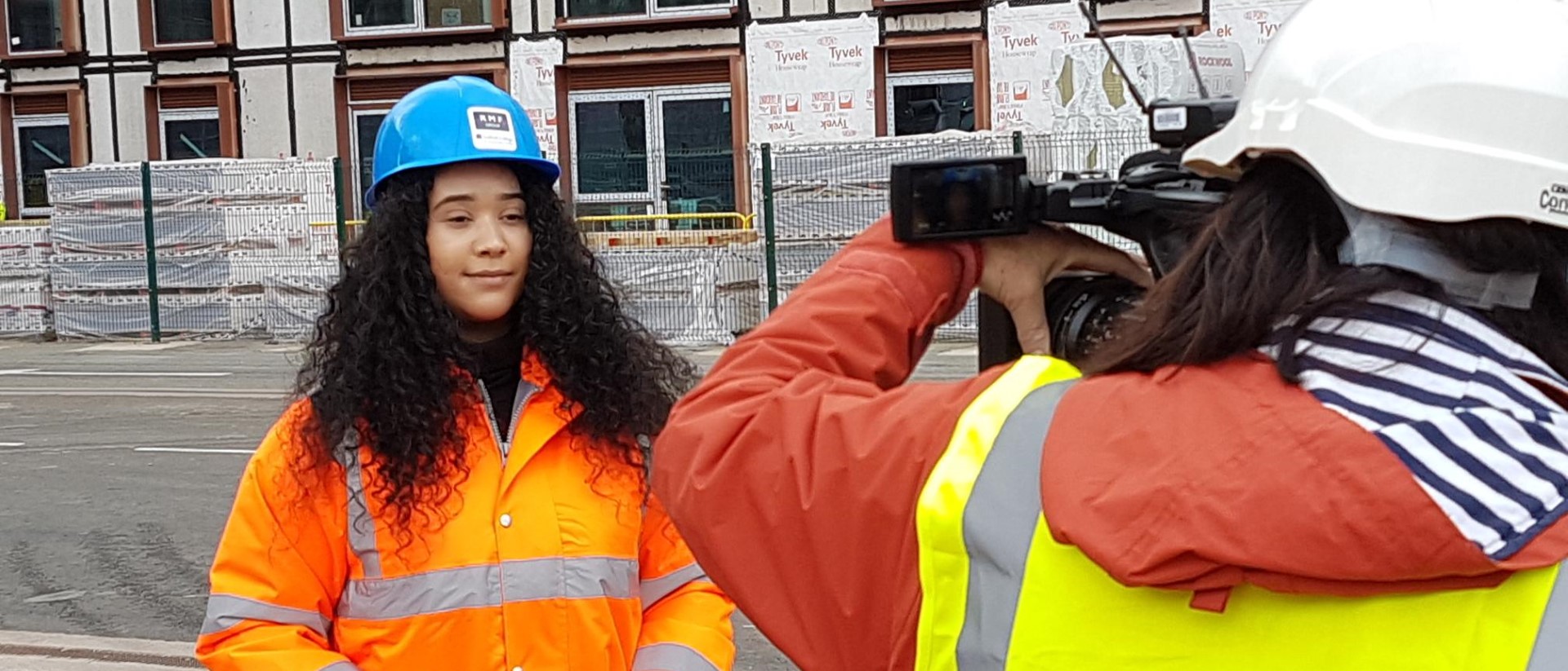 Solihull College in partnership with RMF Construction Iman being interviewed
