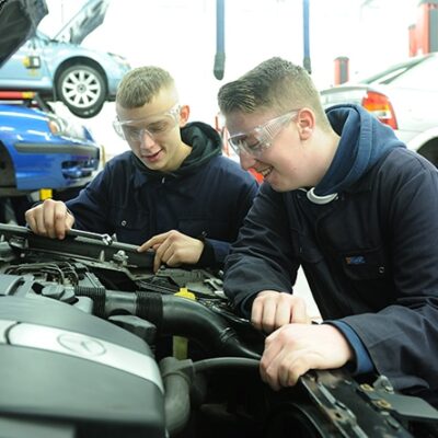 Solihull College & University Centre Motor Vehicle students at Woodlands Campus.