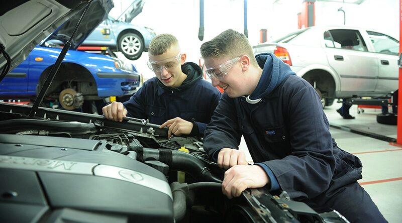 Solihull College & University Centre Motor Vehicle students at Woodlands Campus.