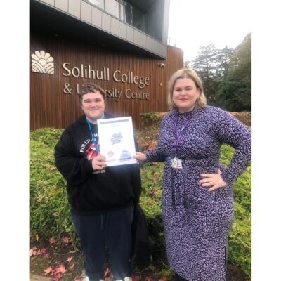 Will Pullen and Grace Wynne Willson at Solihull College