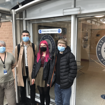 Solihull College & University Centre Digital Media Production students pictured outside West Midlands Police.
