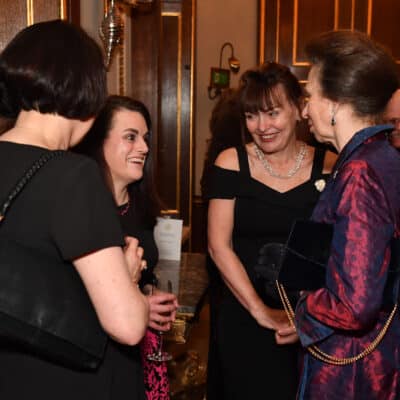 Rosa celebrating with Princess Anne