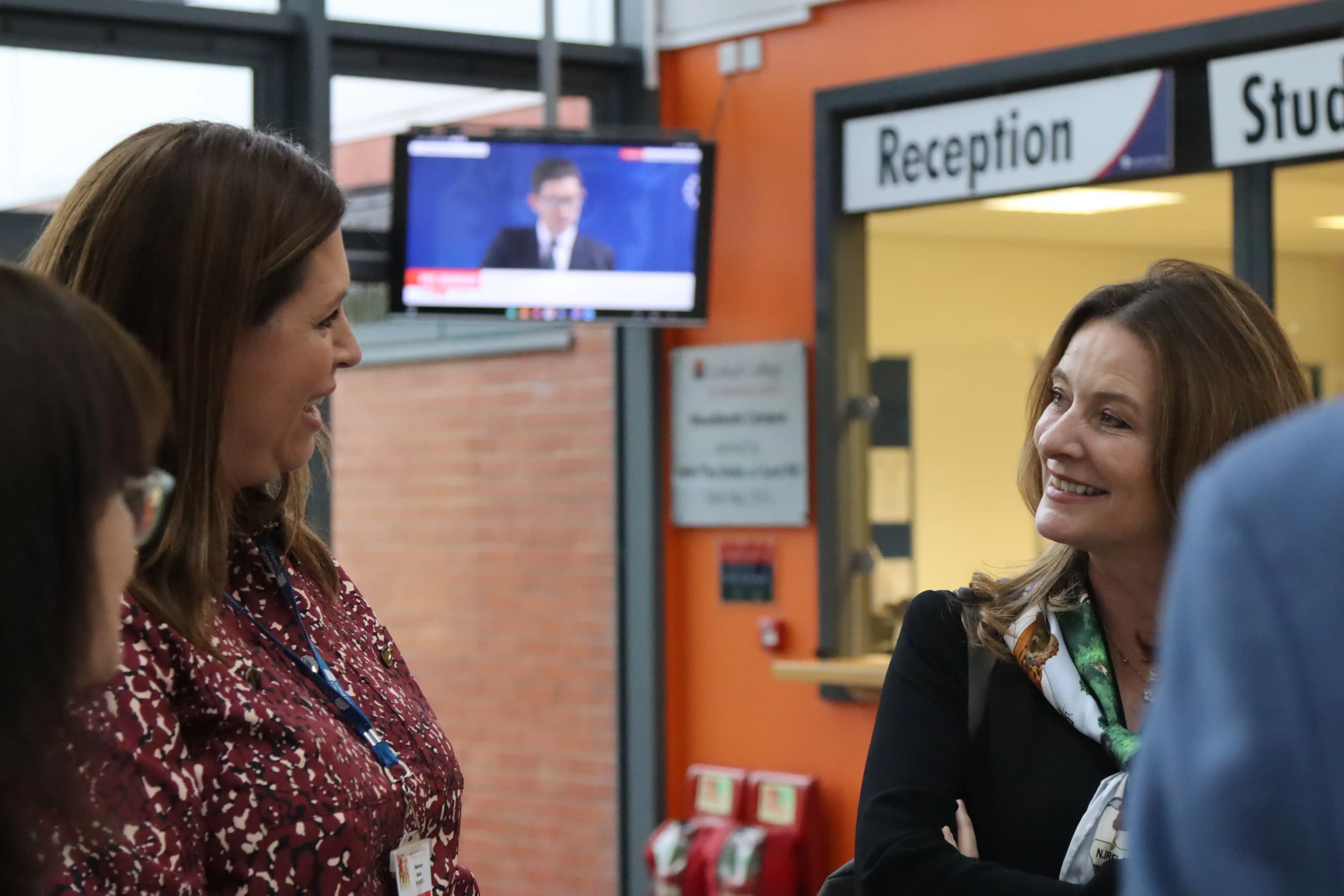 Principal talking to Gillian Keegan