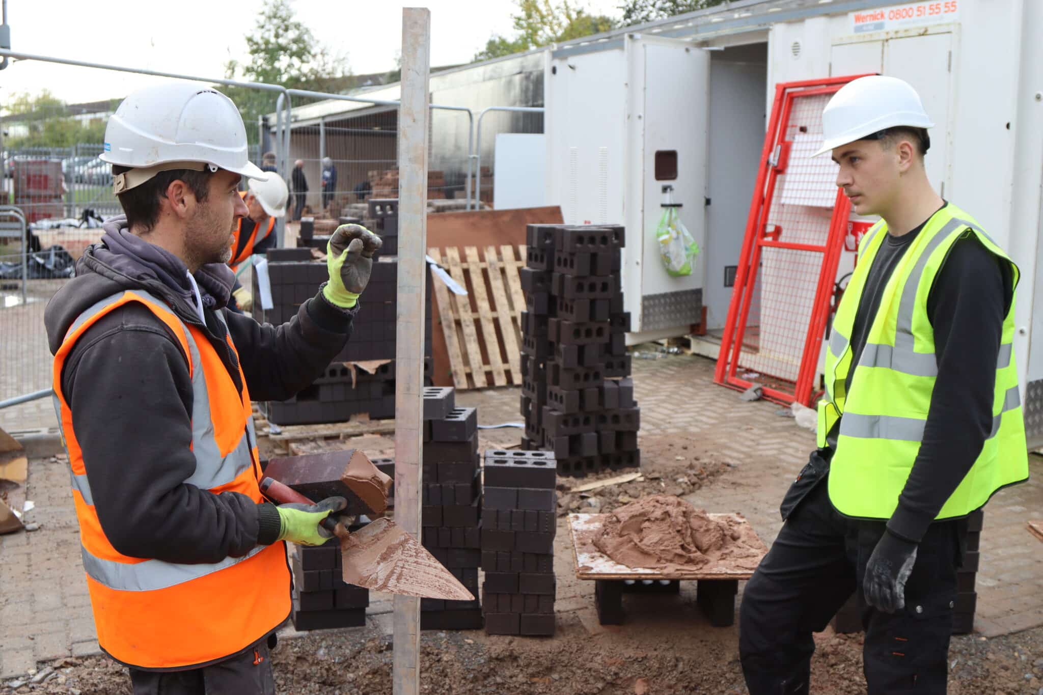 Students get hands-on with creation of new bricklaying workshop
