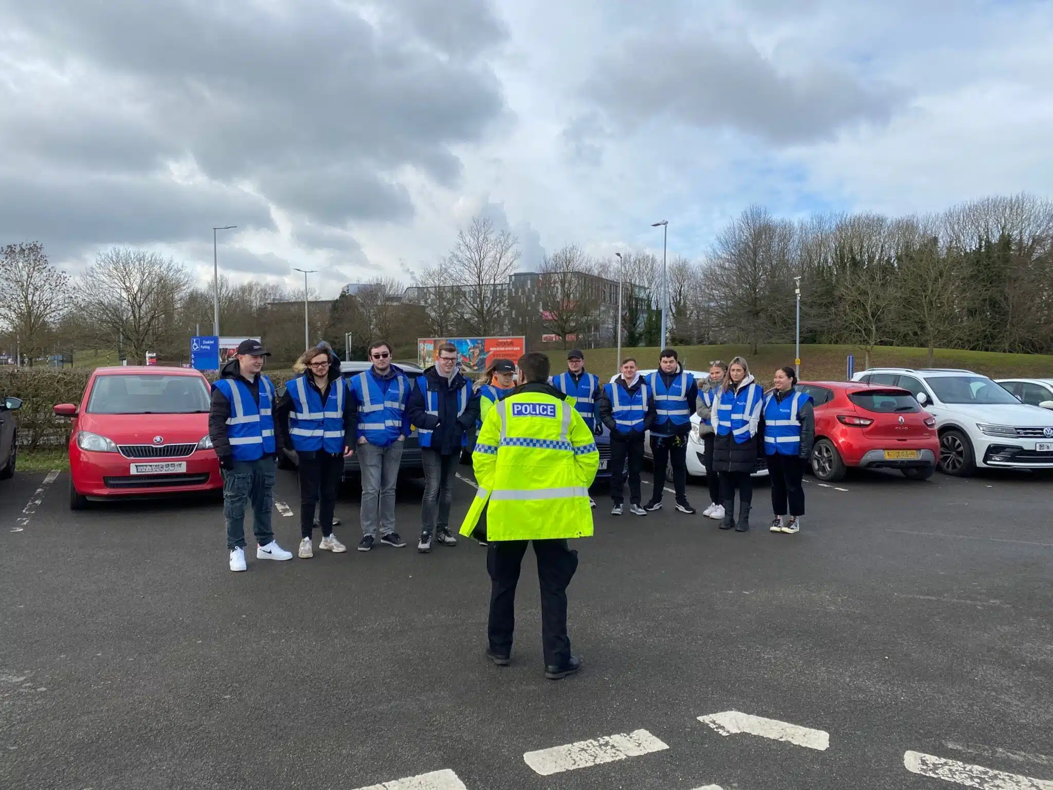 Policing students take part in live operation