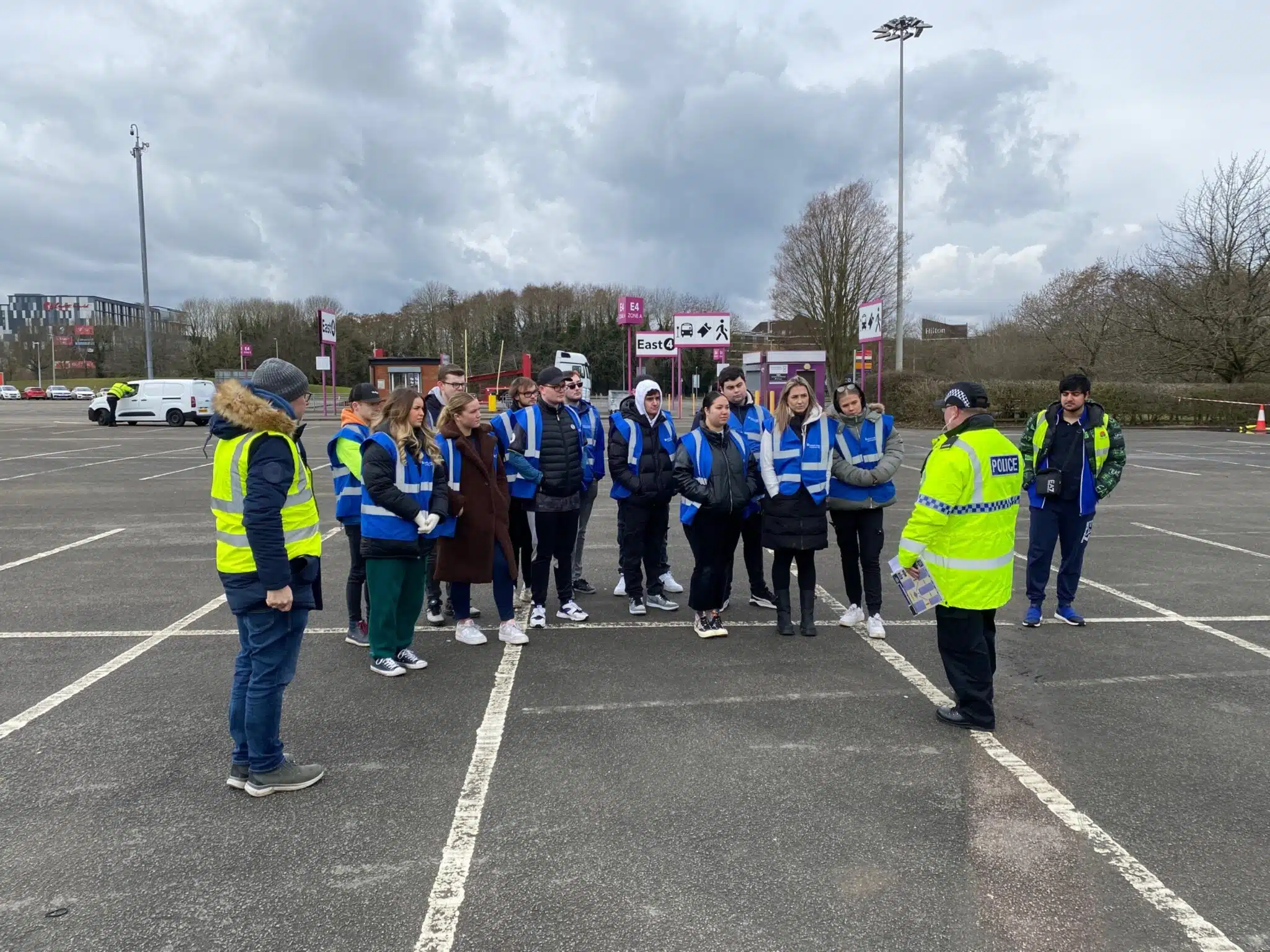 Policing students take part in live operation