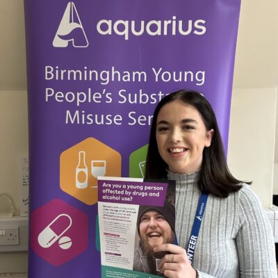 Holly at the Aquarius charity