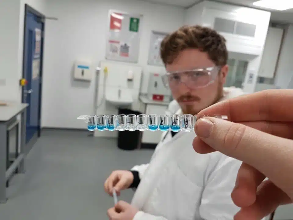 marc in the science lab