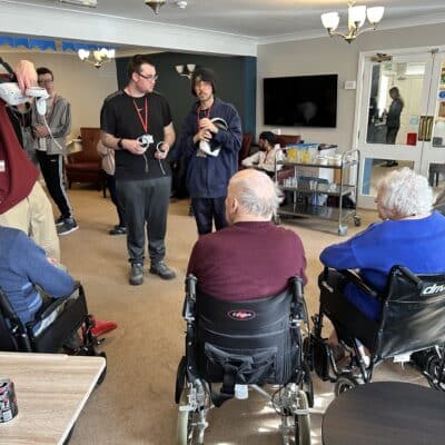 Foundation students take VR to local care home - VR experience