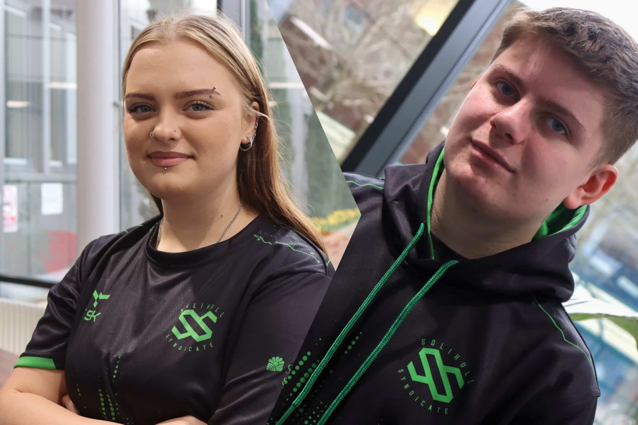 photo of two students merged