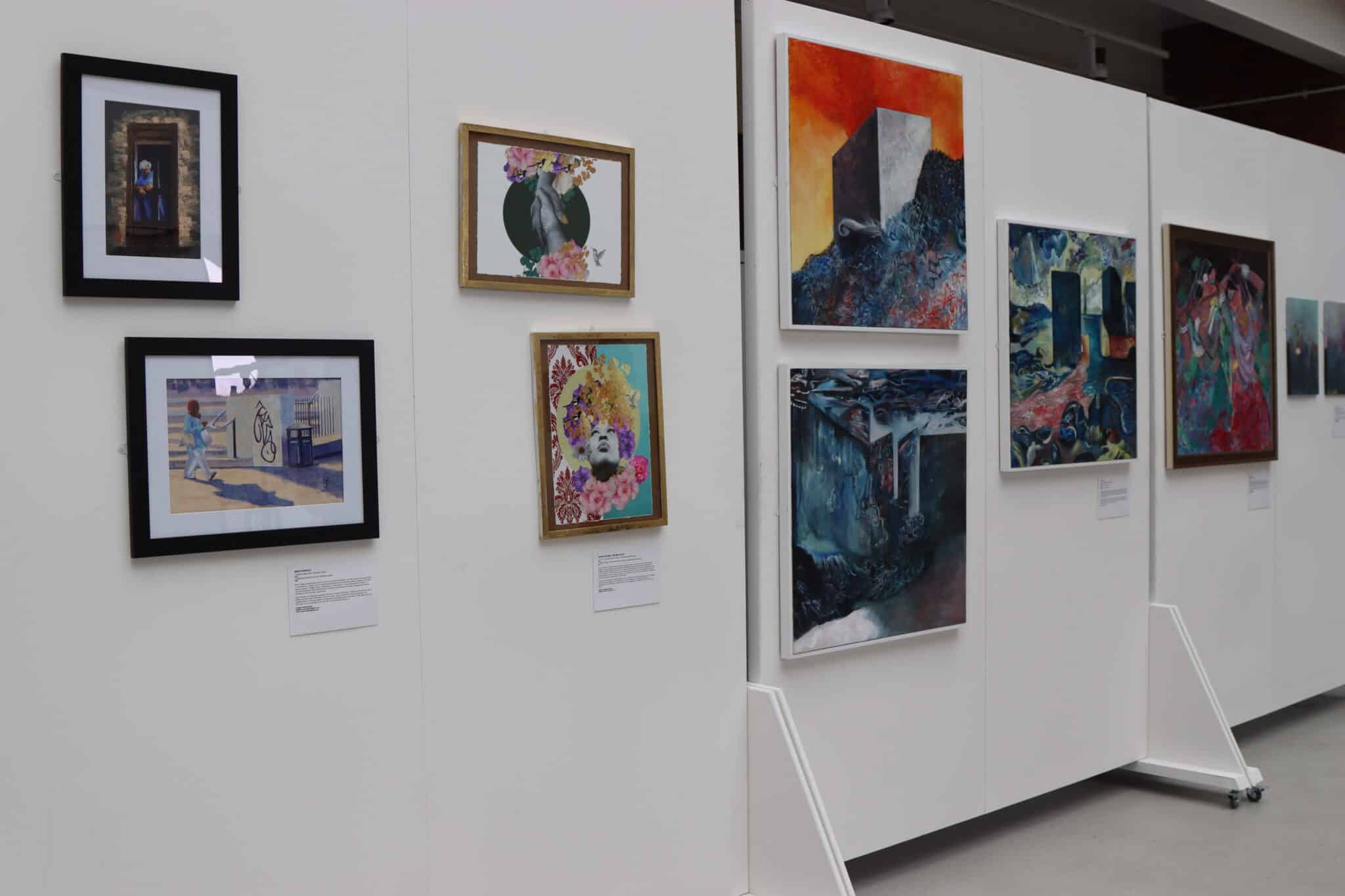 a selection of artwork from the exhibition