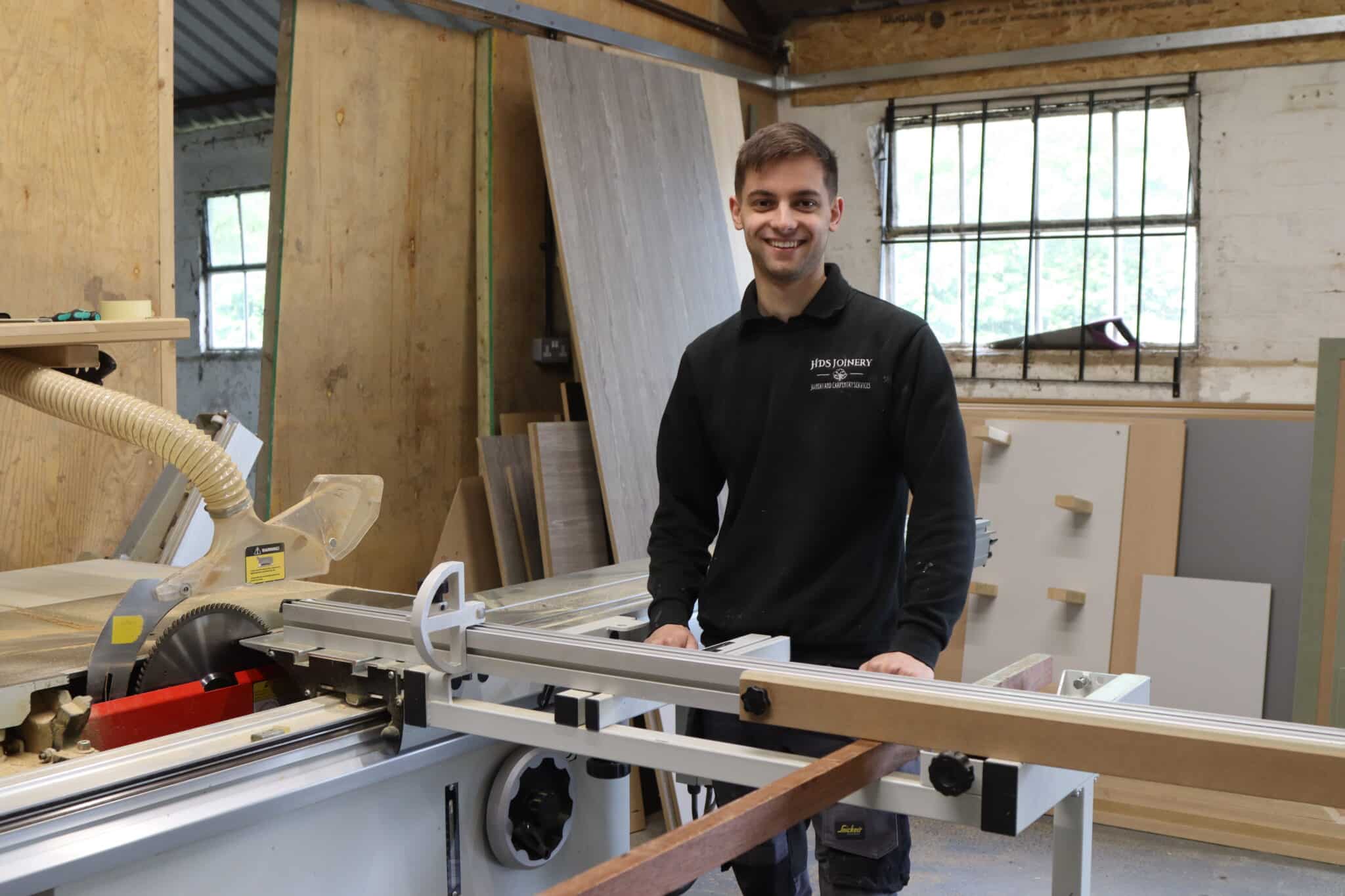 Harry Scolding in his workshop