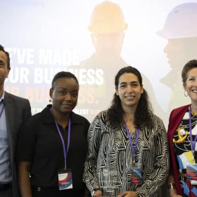 Paul Bates from SCUC, Vanessa Gordon and Elena Martin Lopez from Woods HArdwick and Nancy Buckley from SCUC