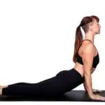 Sarah in a yoga pose