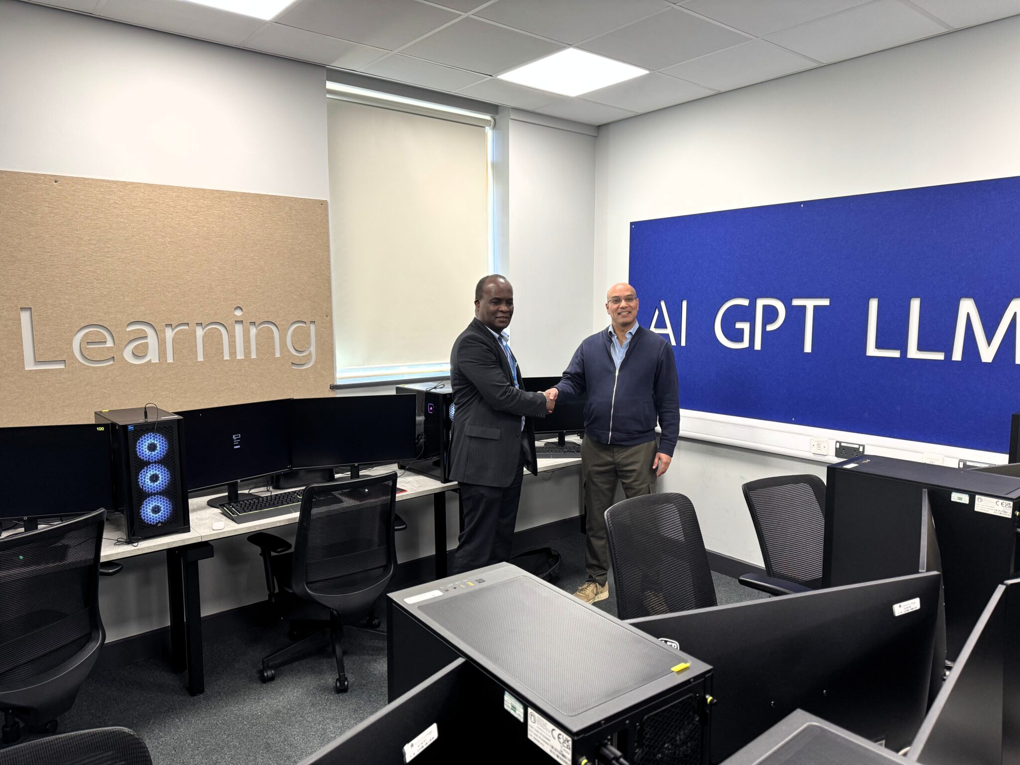 Tutor and CEO shaking hands