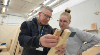 lecturer teaches student