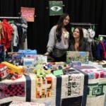 students at the Clothes swap shop