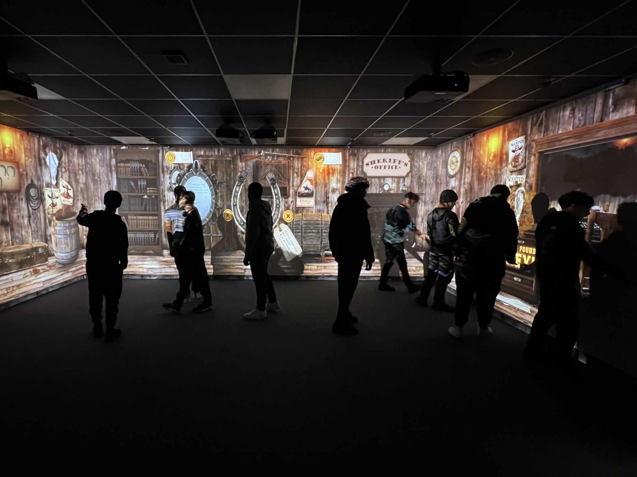 students using the immersive space