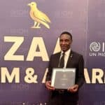 Anesu with his award