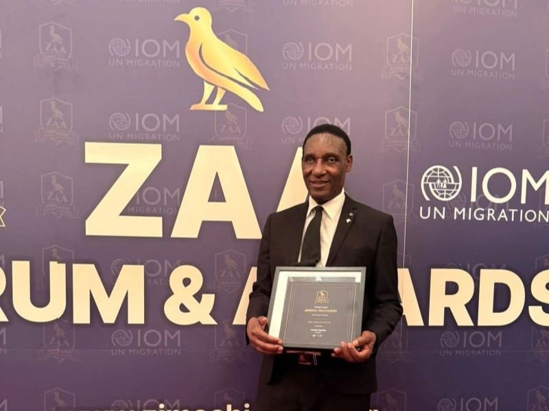 Anesu with his award