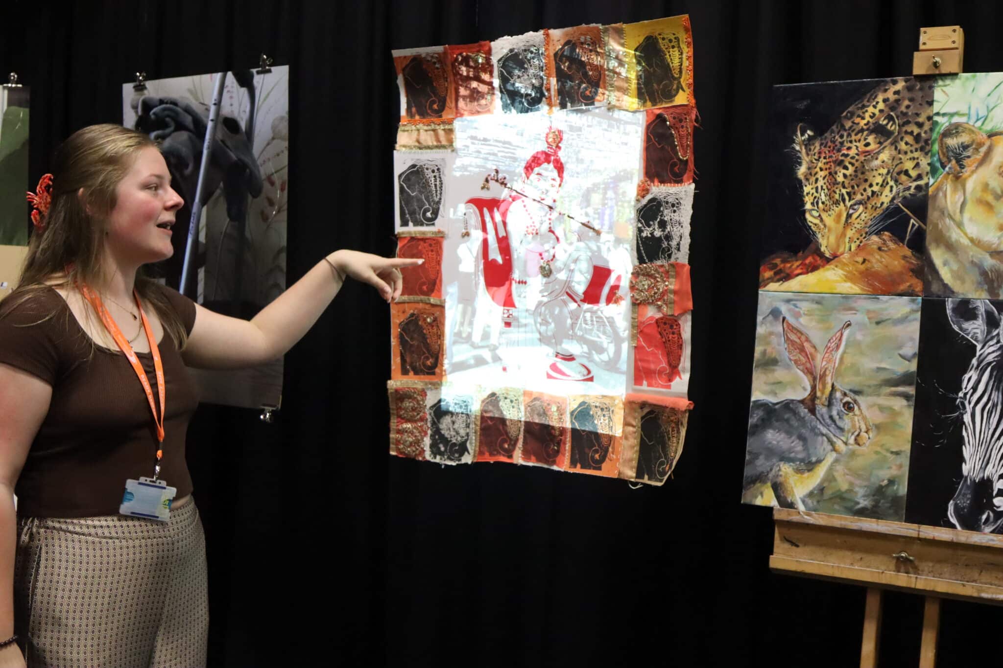 Ember and her artwork