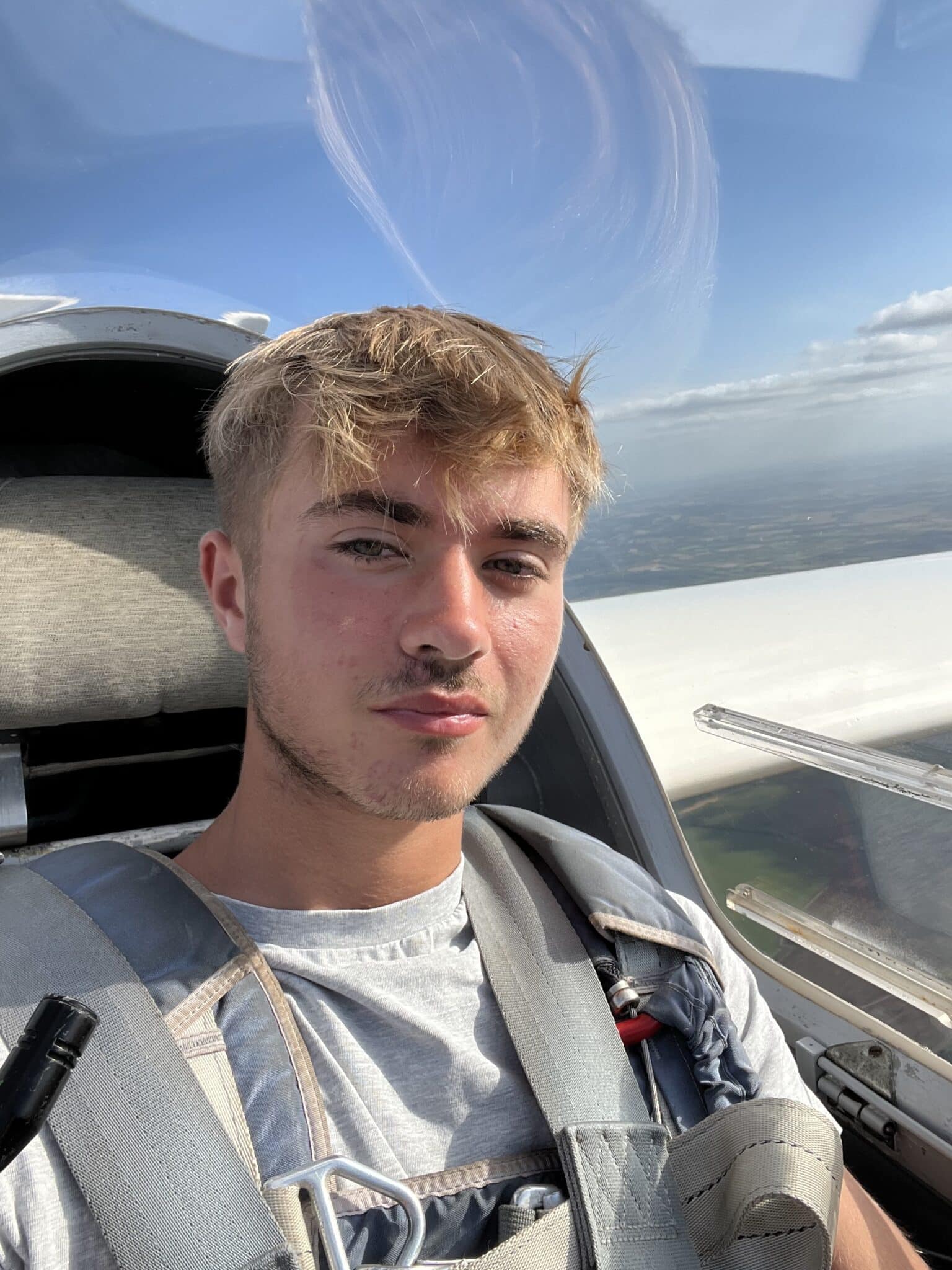 Huge in his glider