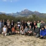 students in south africa with mountains behind them